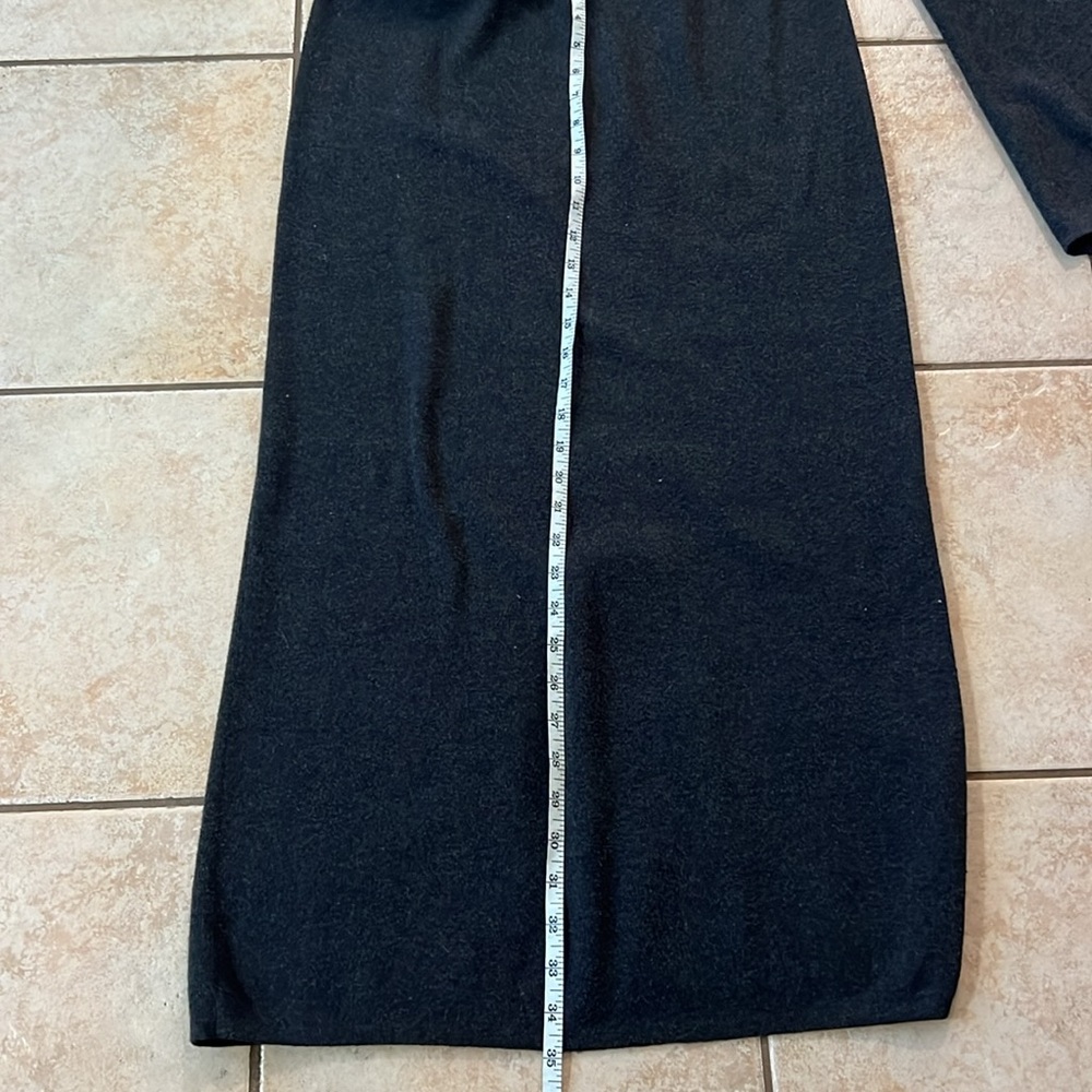VTG JEANNE PIERRE‎ Charcoal Gray Cotton Knit SET, Sz S Long Sleeve Top & L Skirt - Picture 12 of 13